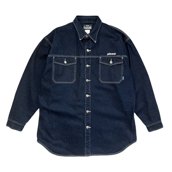 Vintage Fat Joe FJ560 Dark Denim Jacket 3XL Big‎ Tall Hip Hop 90s Streetwear - Picture 1 of 15